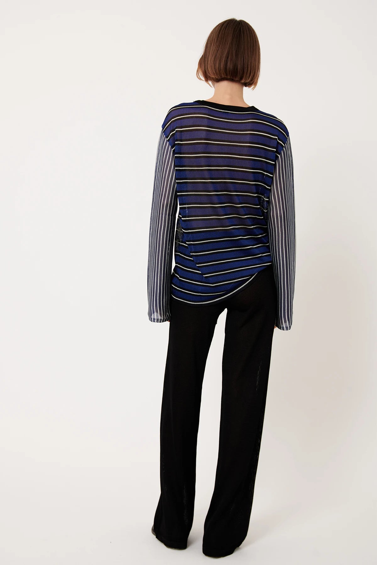 Dino Knitted Top Striped Navy