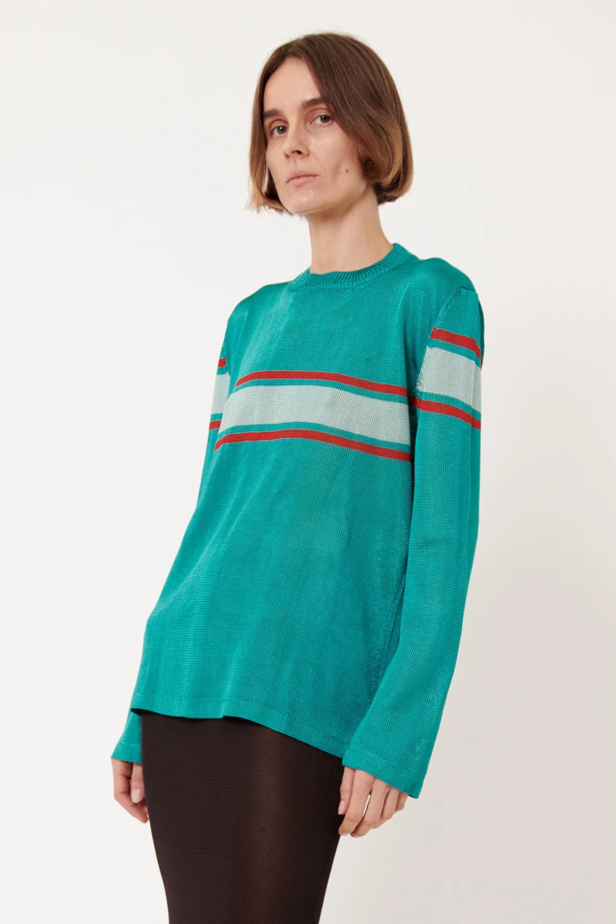 Doro Knitted Top Turchese and Rosso