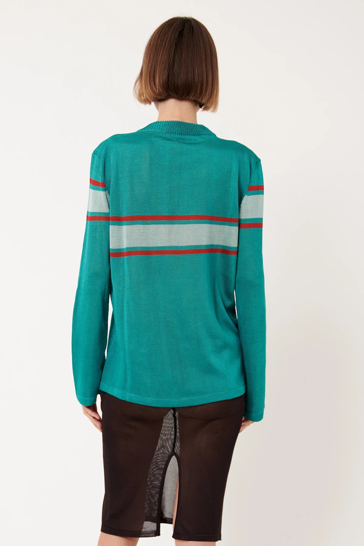 Doro Knitted Top Turchese and Rosso