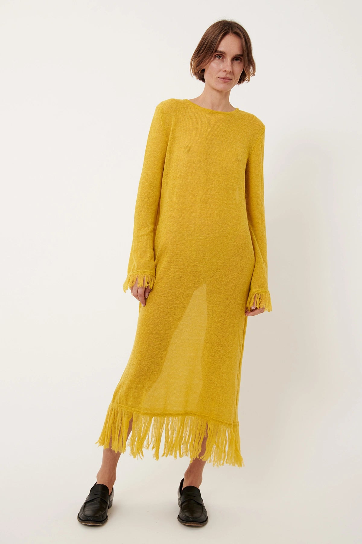 Leica Knitted Dress Giallo