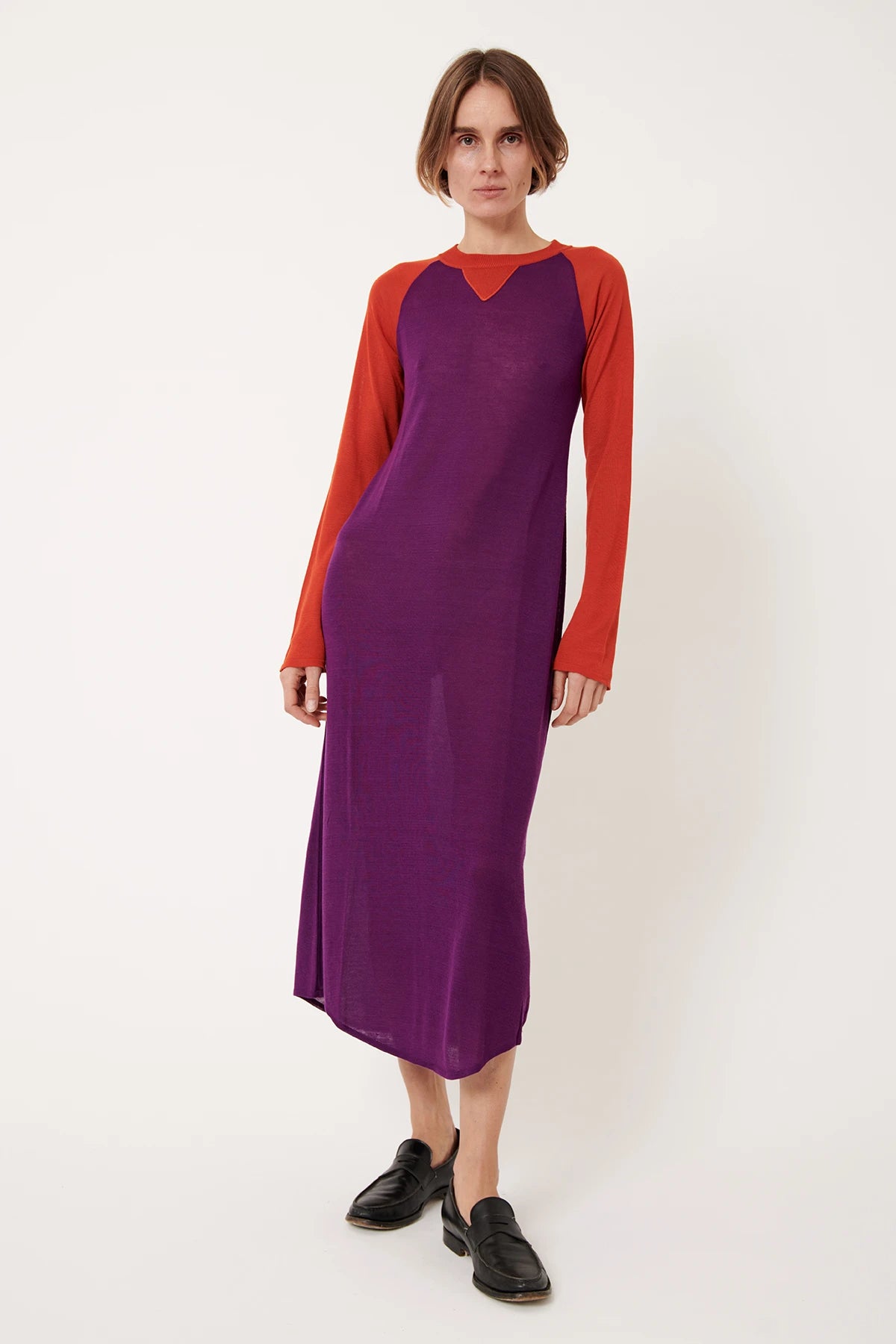 Mabel Knitted Dress Viola and Rosso