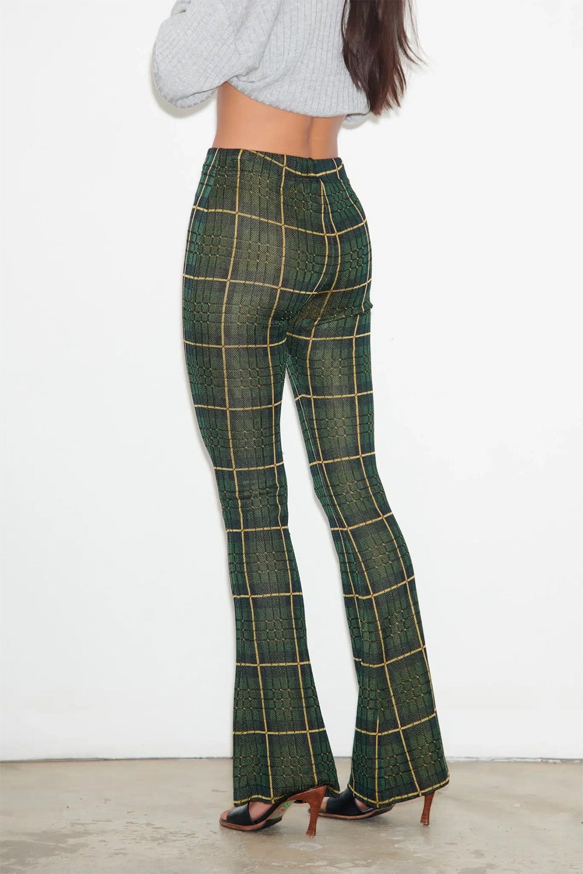 Oliver Knitted Pants Tartan Verde