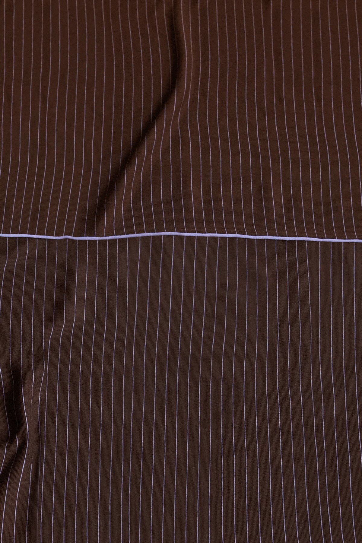 Gessato Blanket Rich Chocolate and Lavender Stripes
