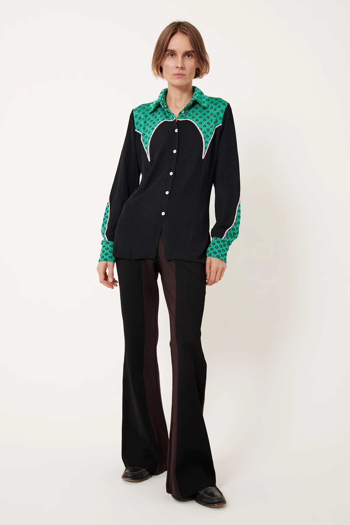 Tullio Knitted Pants Nero and Moca