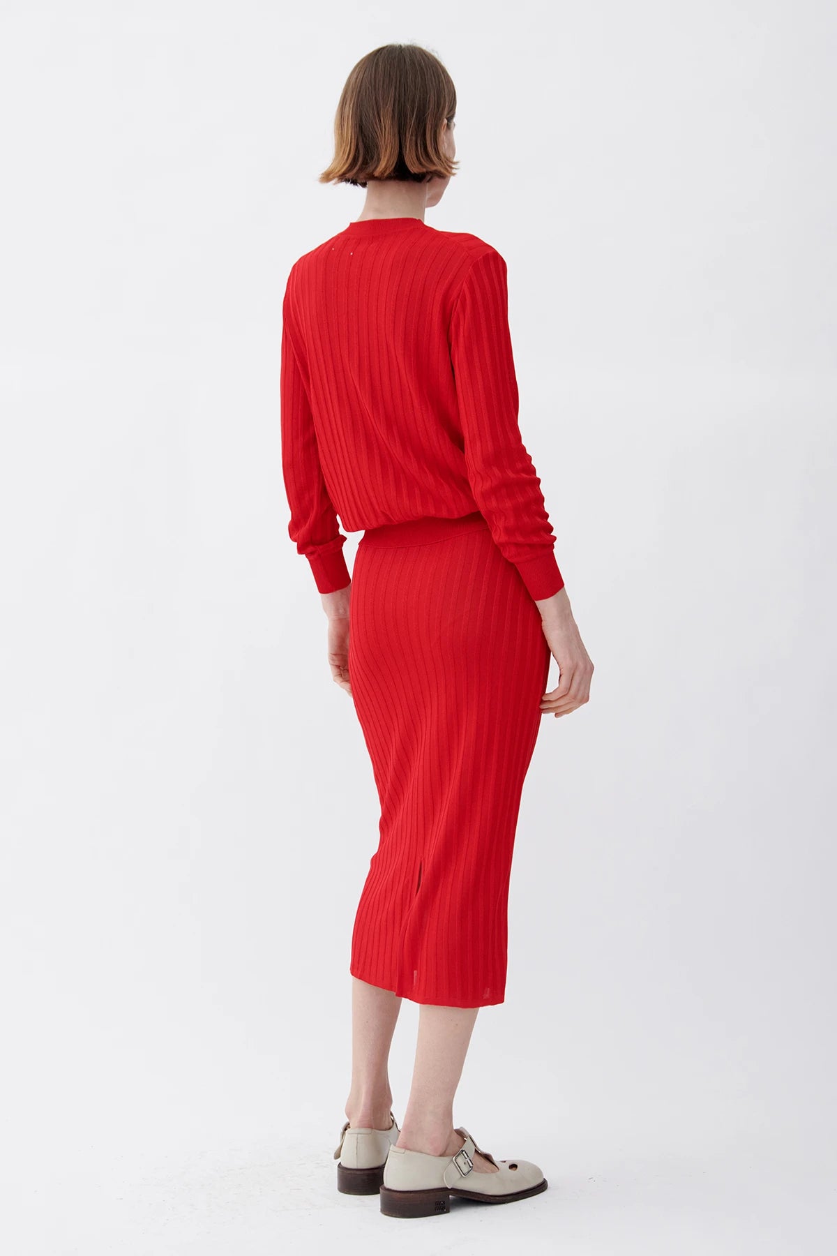 Sole Knitted Cardigan Rosso