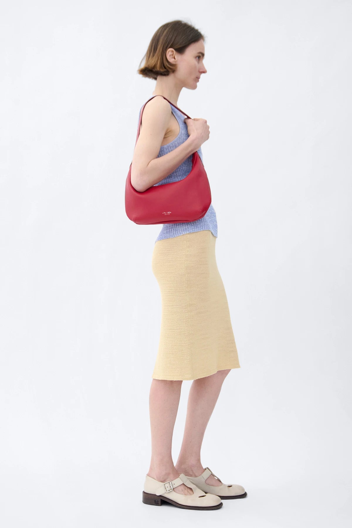 Anto Knitted Top Celeste and Bianco