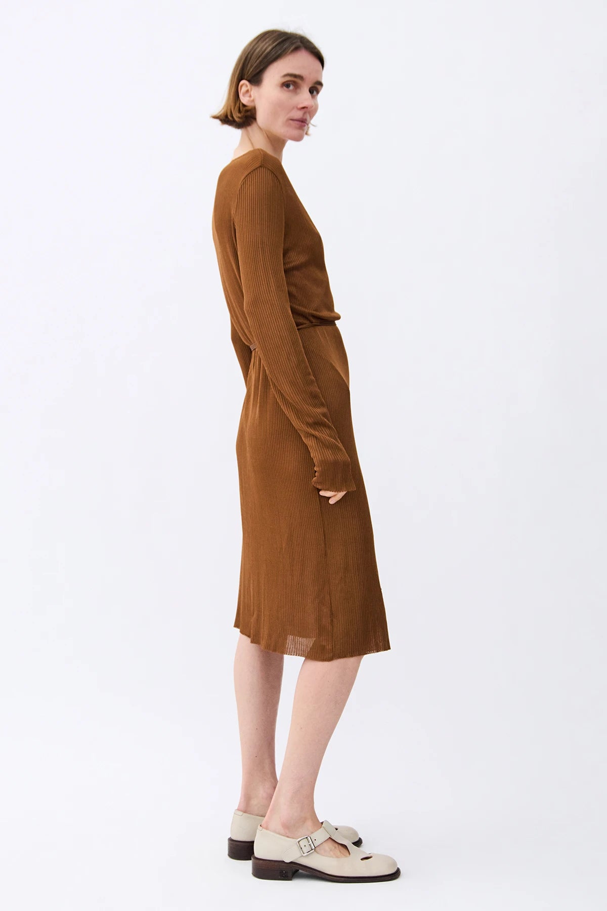 Cora Knitted Dress Caramello