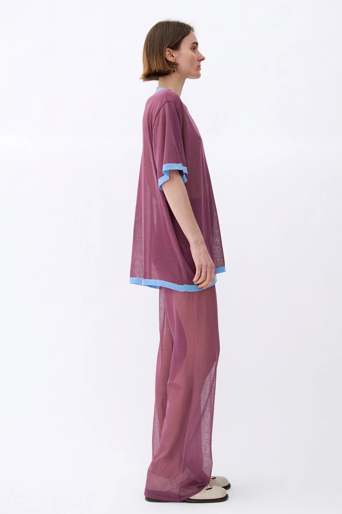 Dua Knitted Top Malva and Celeste