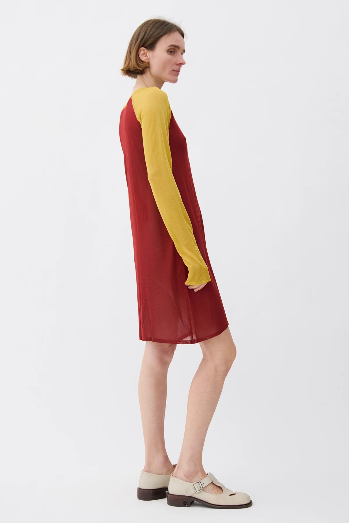 Jade Knited dress Ruggine and Senape