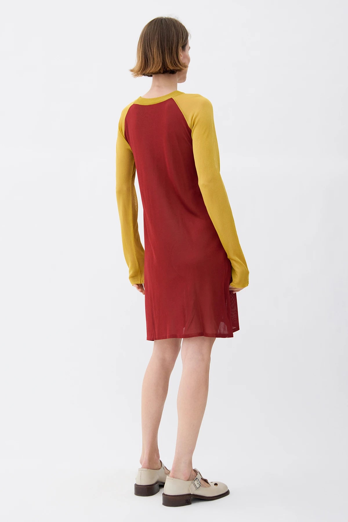 Jade Knited dress Ruggine and Senape