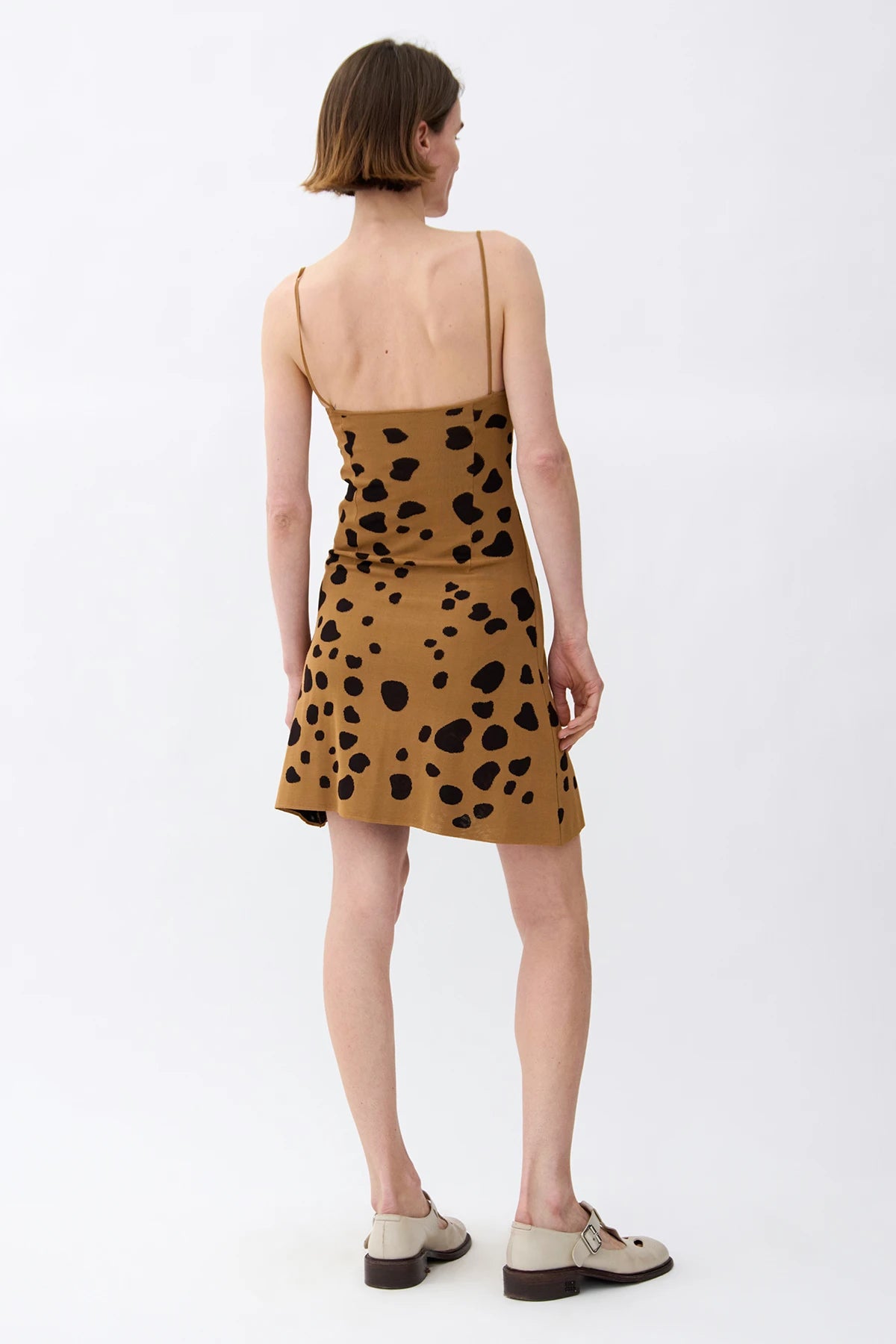 Linda Knitted Dress Caramello and Moca
