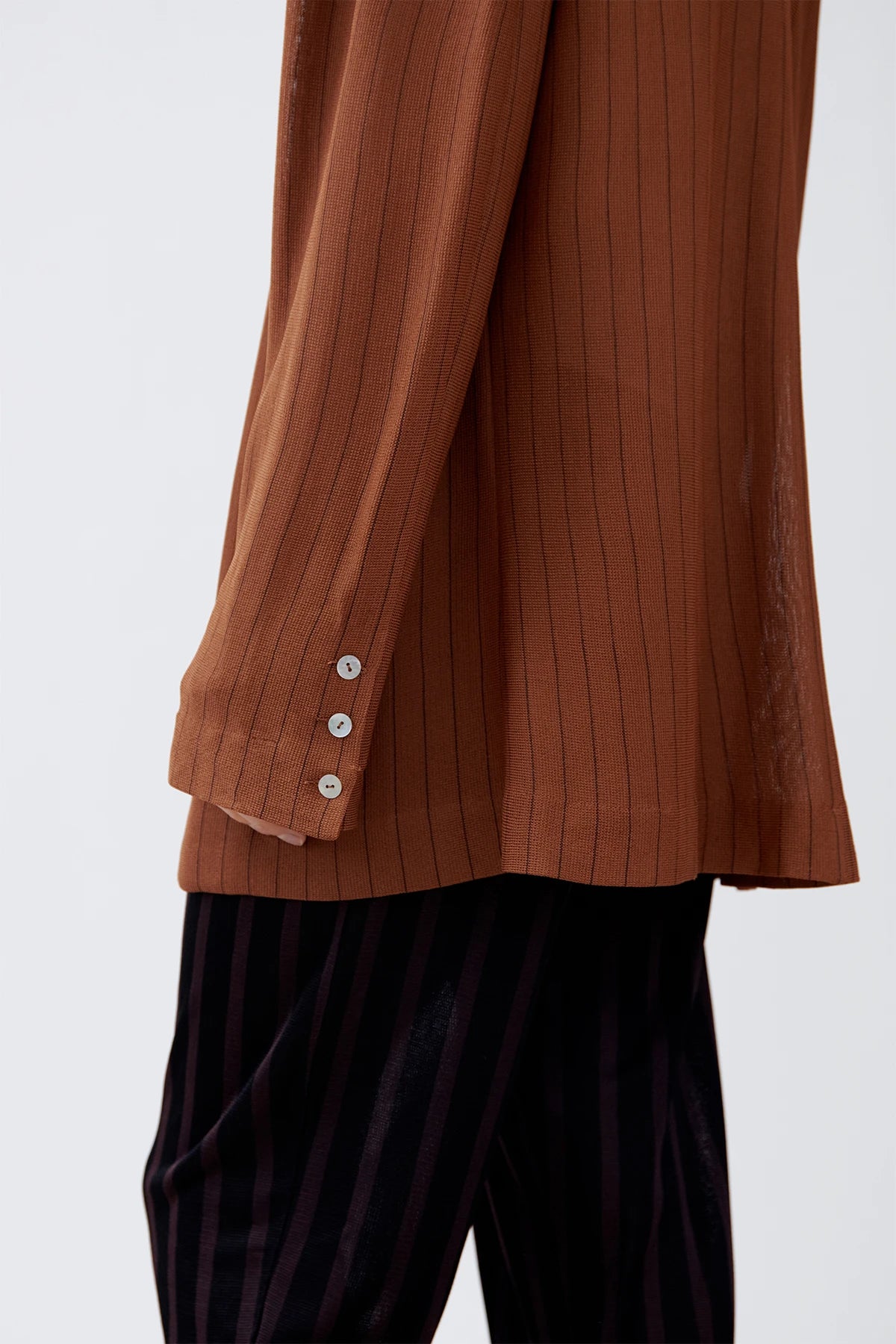 Marlene Knitted Jacket Gessato Caramello and Moca