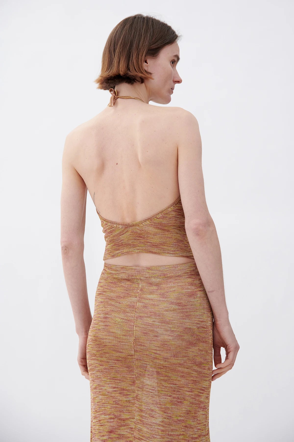 Pia Knitted Top Melange Giallo