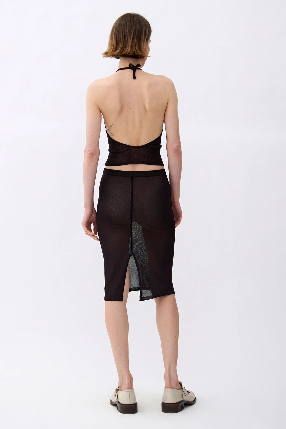 Pia Knitted Top Moka and Nero