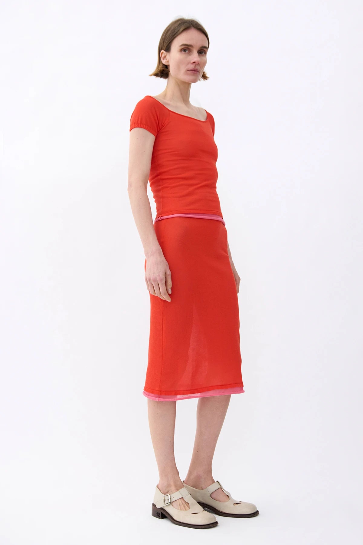 Rosa Knitted Top Rosso and Rosa