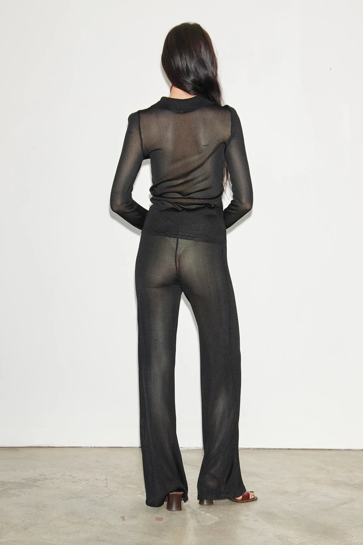 Bella Knitted Pants Nero
