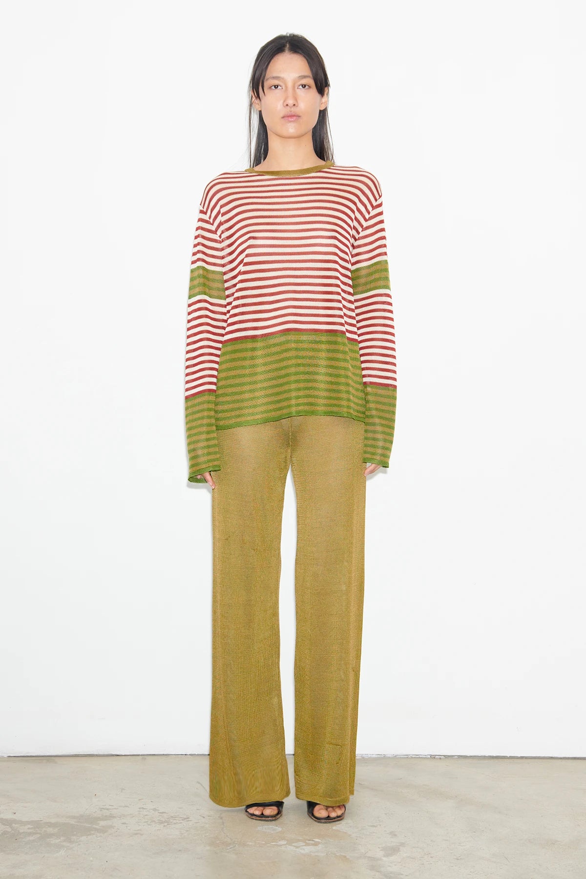 Bella Knitted Pants Oliva