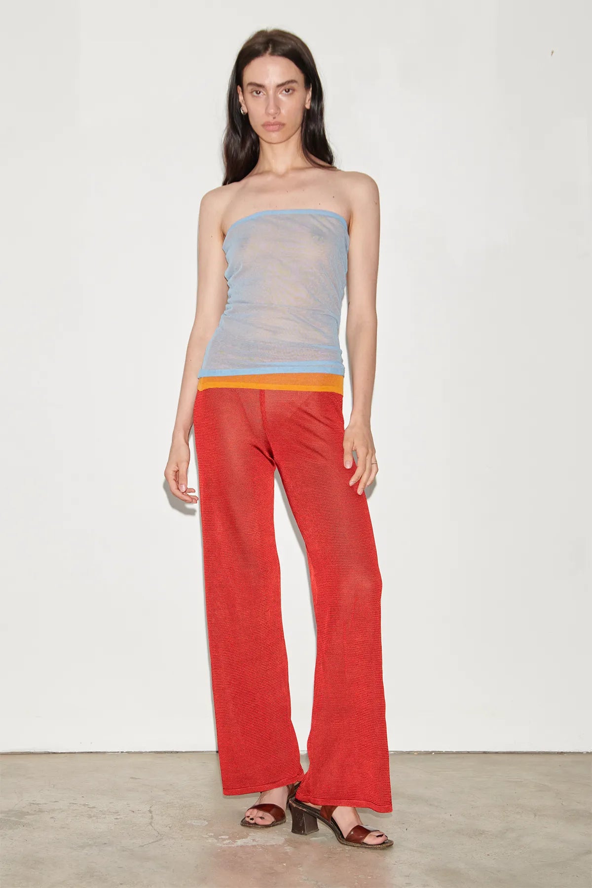 Bella Knitted Pants Rosso