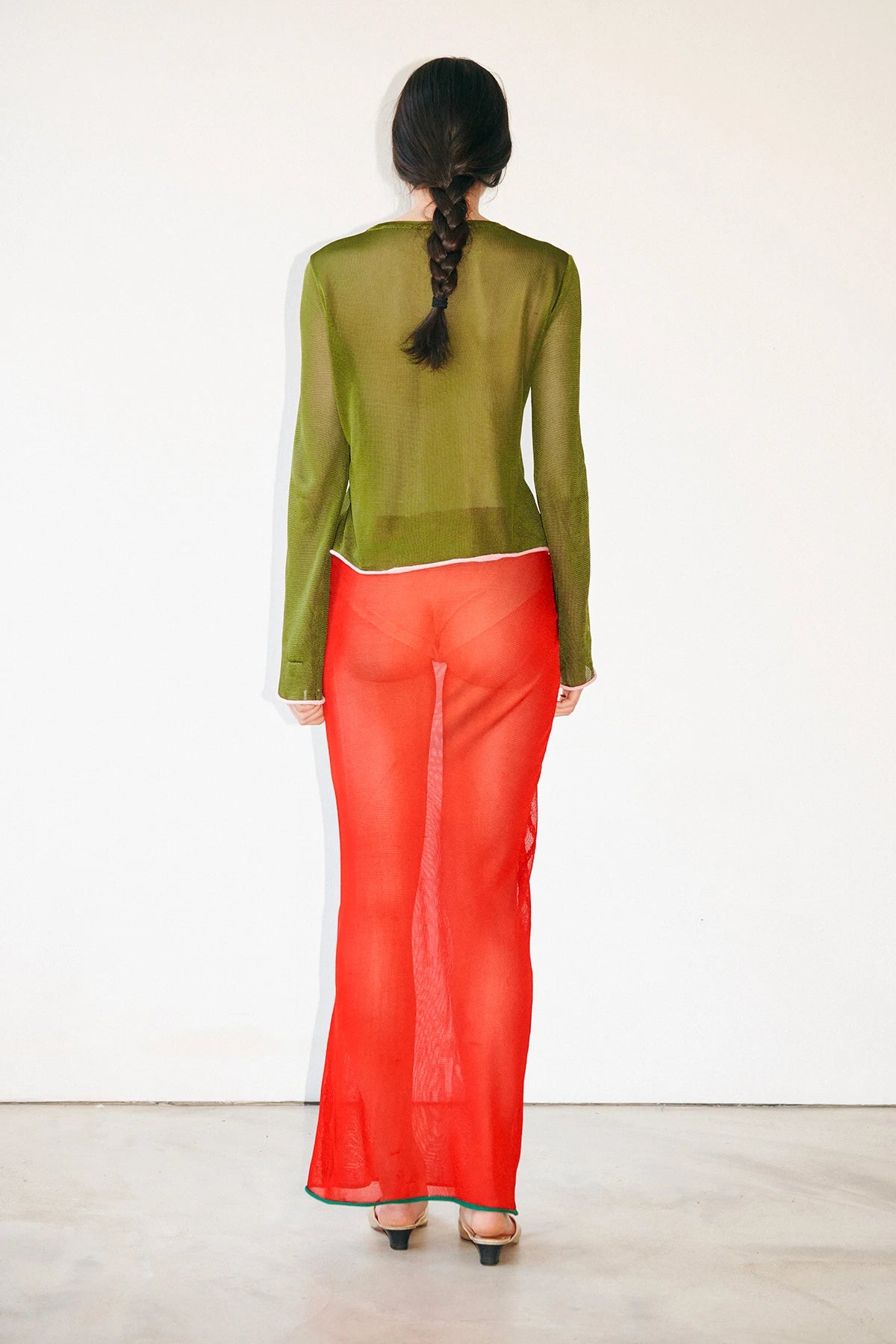 Dea Knitted Skirt Rosso and Verde