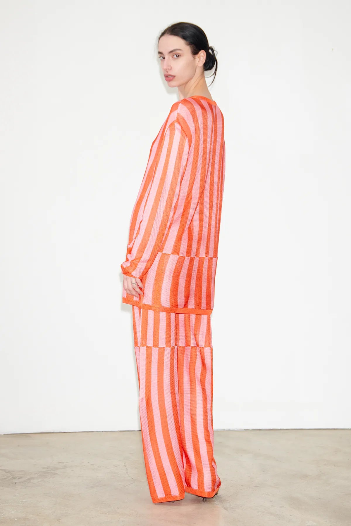 Gianni Knitted Pants Striped Rosa and Arancio