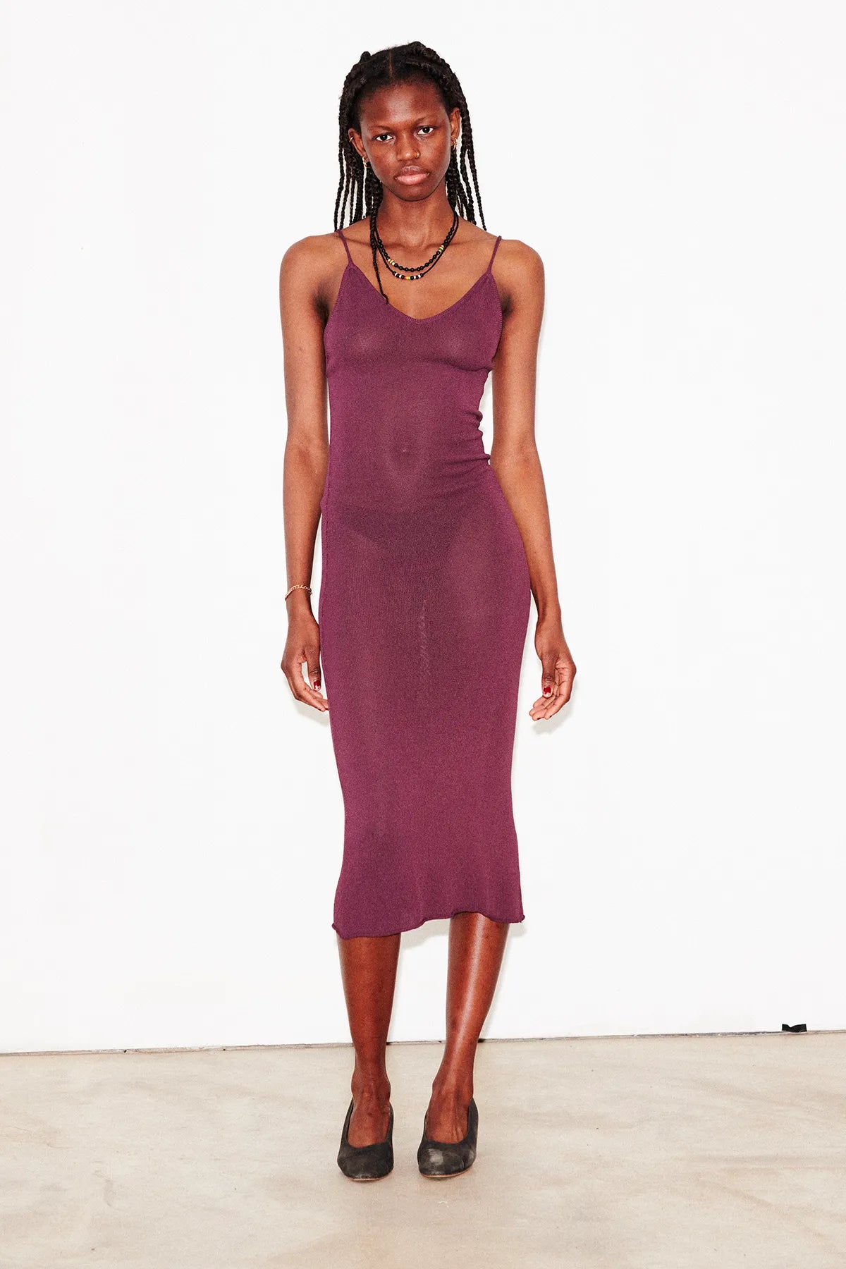 Laila Knitted Dress Melanzana