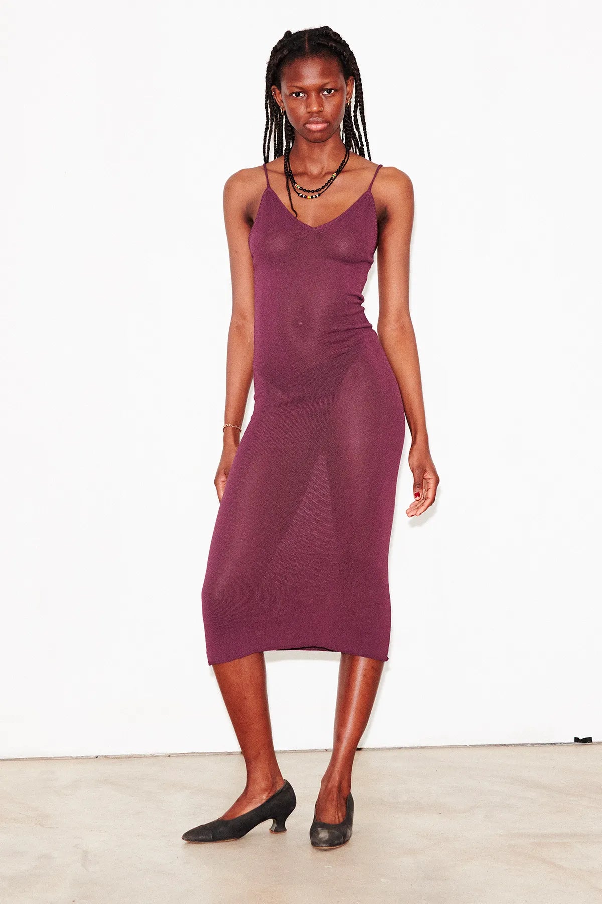 Laila Knitted Dress Melanzana