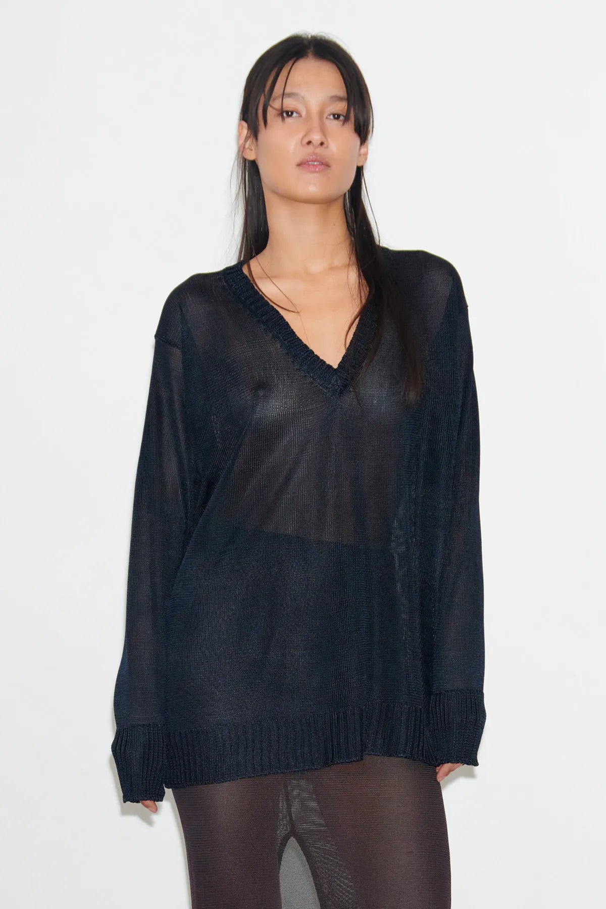 Leina Knitted Top Navy