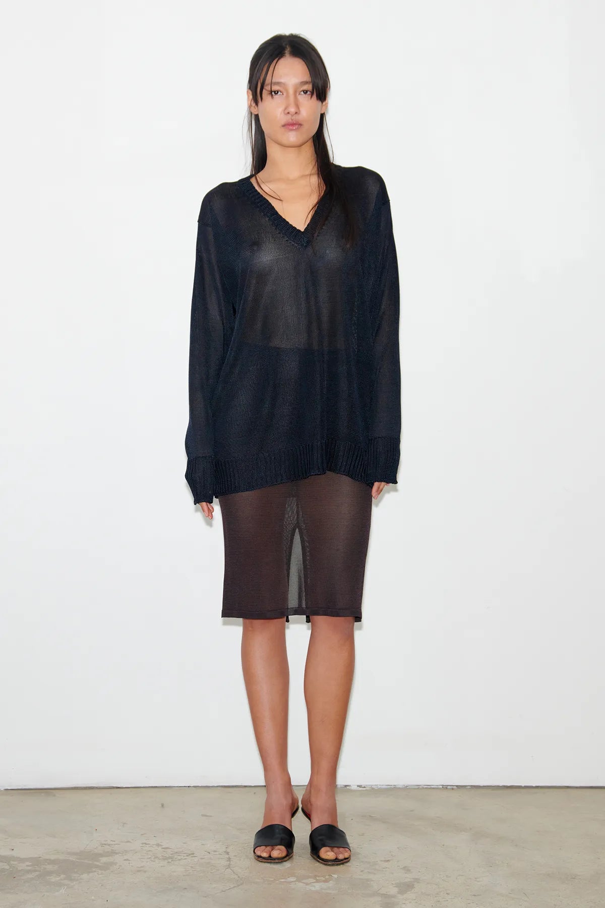 Leina Knitted Top Navy