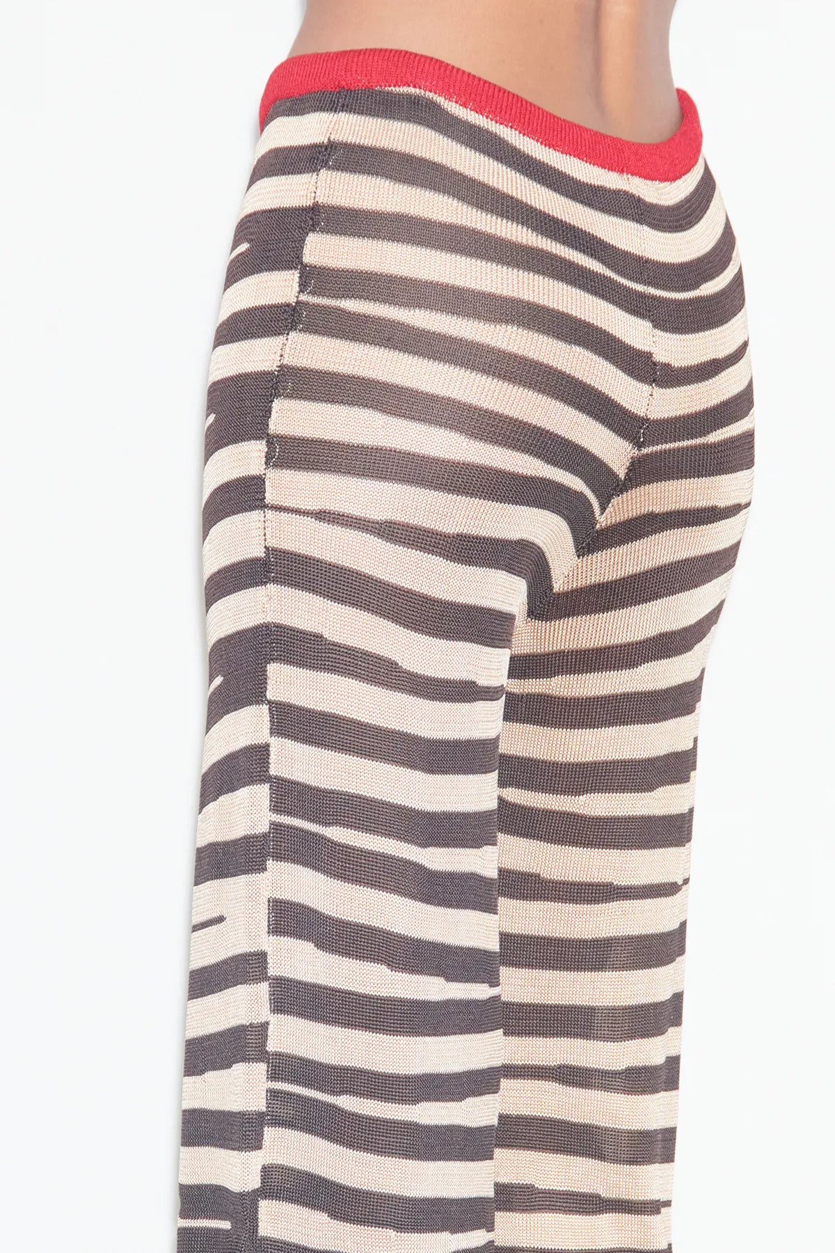 Momo Knitted Pants Striped Panna and Moca