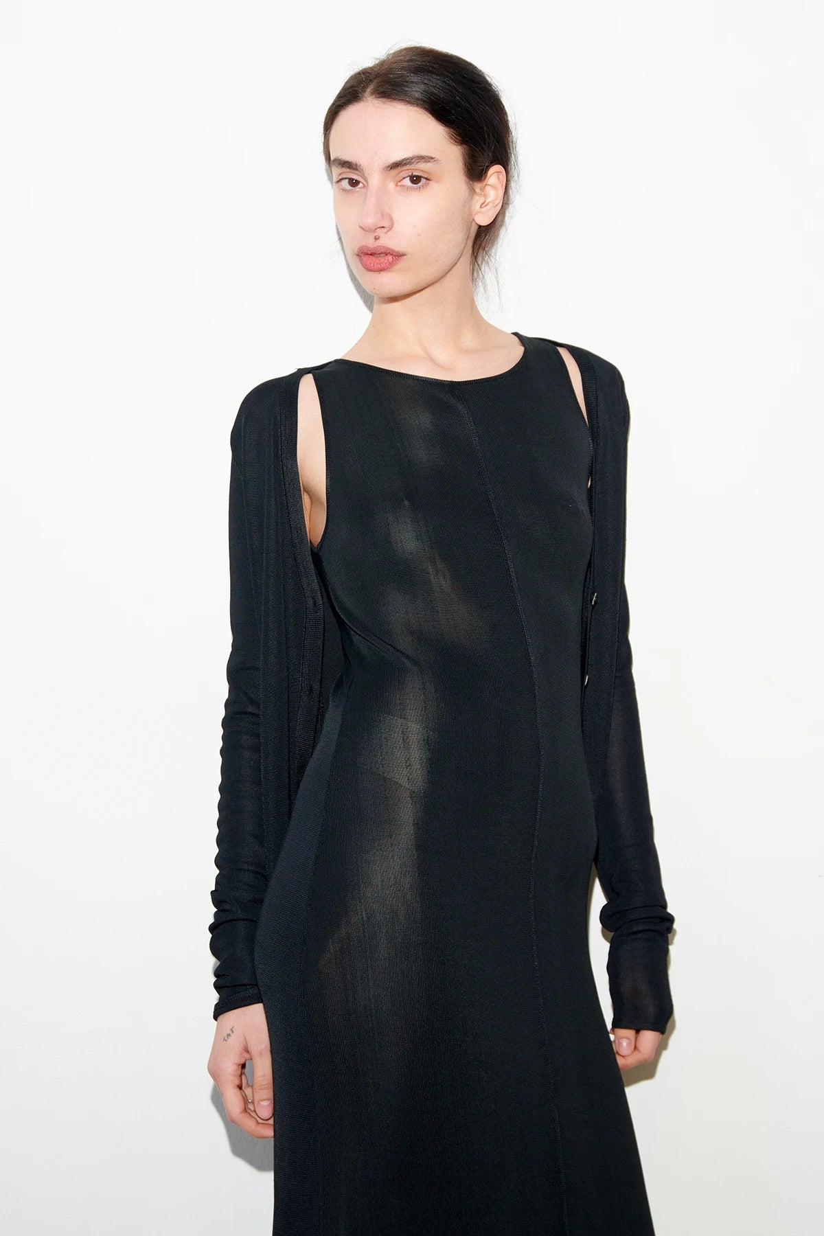 Polina Knitted Cardigan Nero