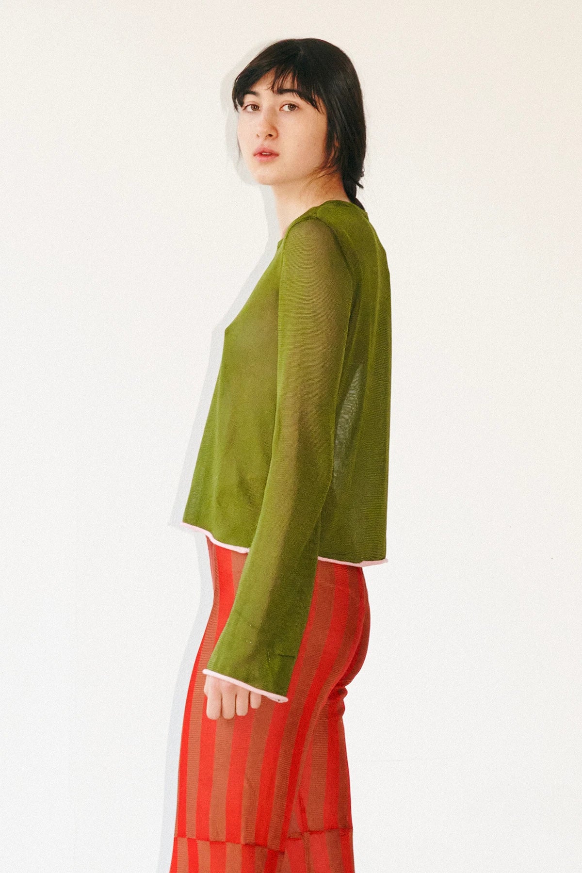 Polpo Knitted Top Kiwi and Rosa