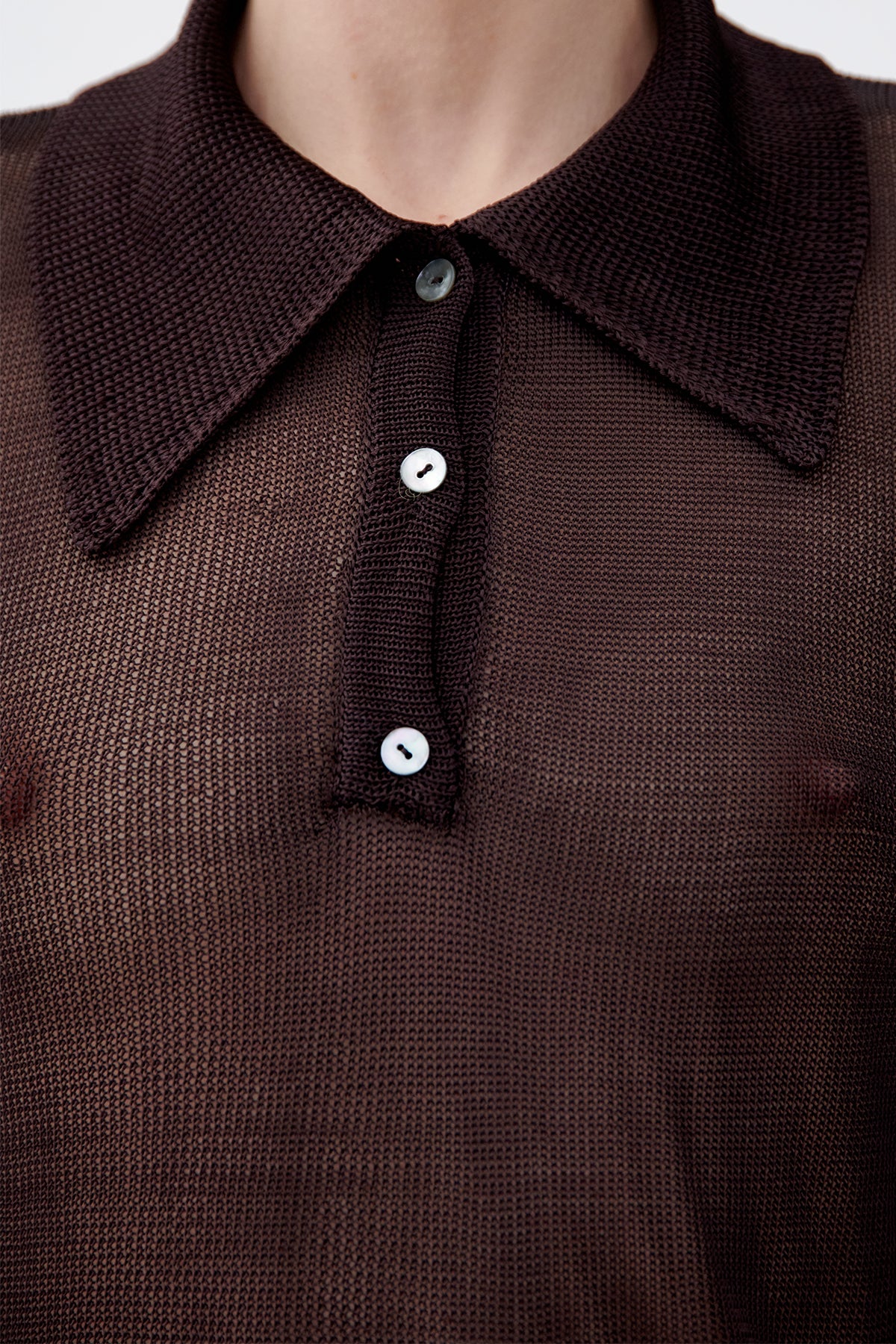 Polo Knitted Top Moca
