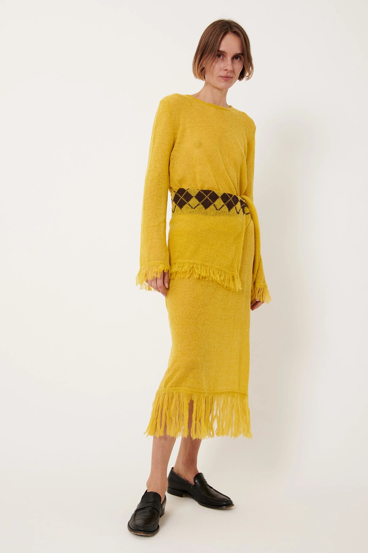 Leica Knitted Dress Giallo