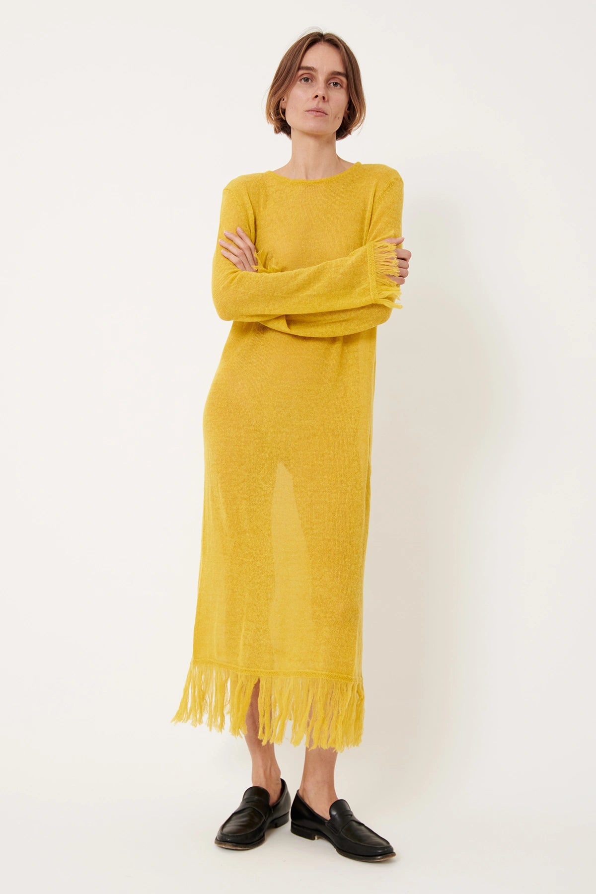 Leica Knitted Dress Giallo