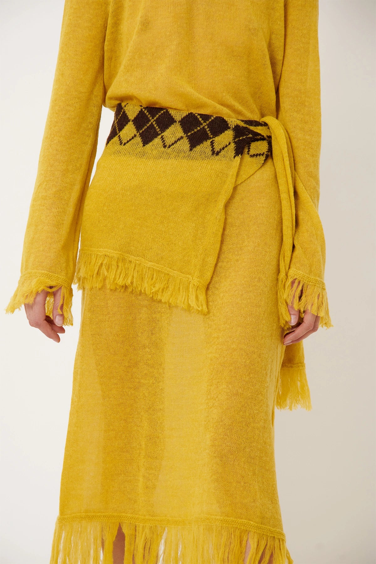 Leica Knitted Dress Giallo