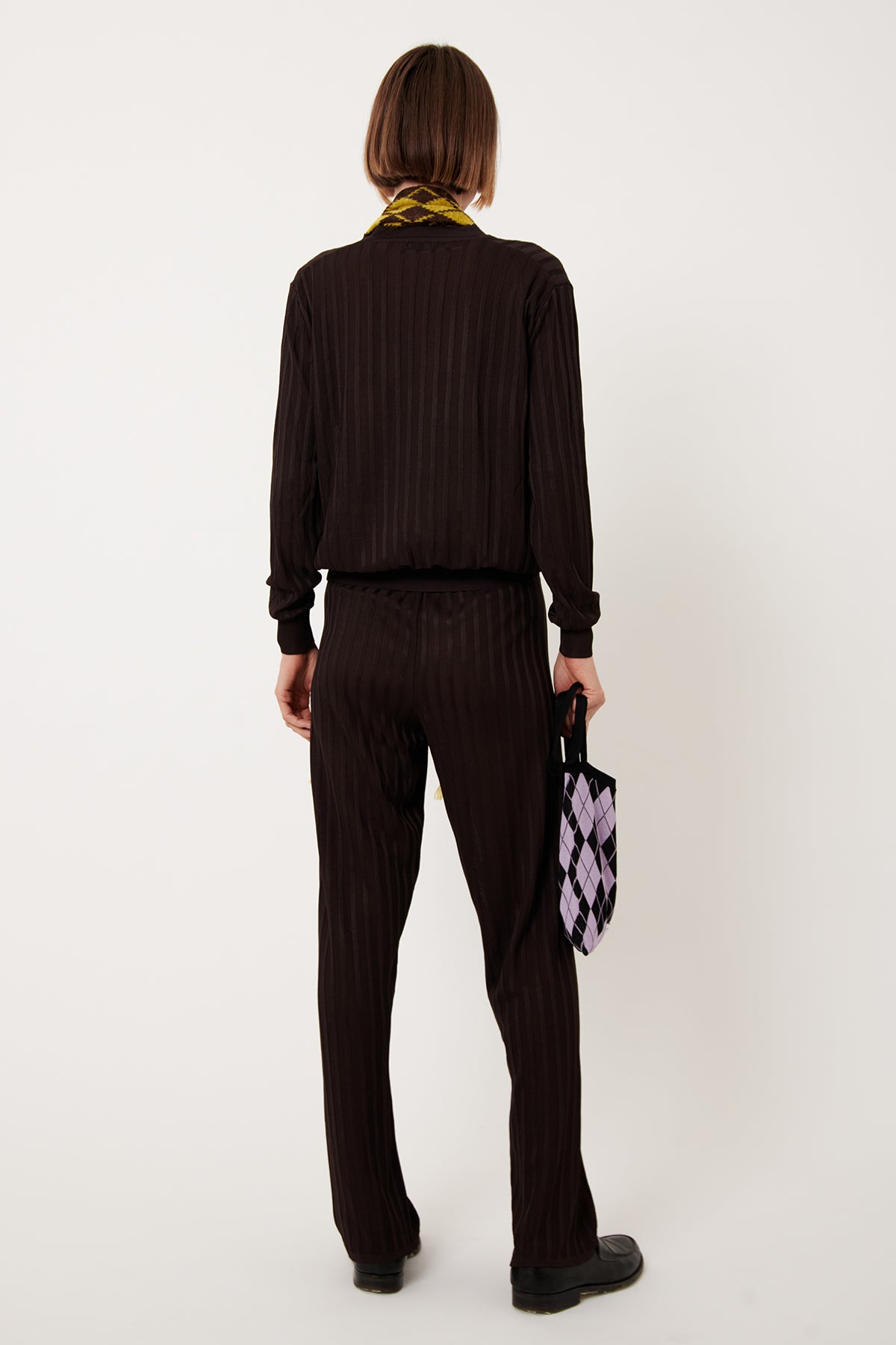 Lola Knitted Bag Nero and Lilla