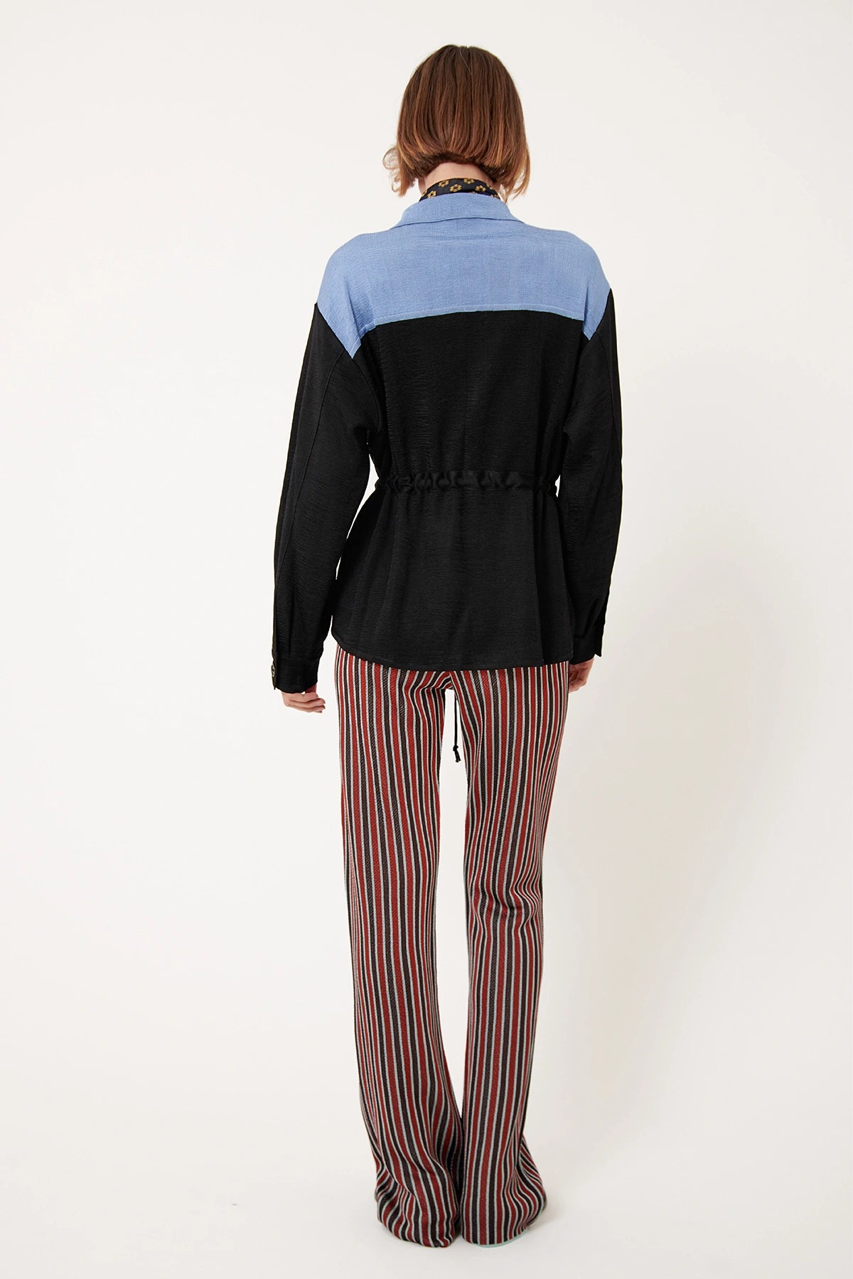 Lucino Knitted Jacket Nero and Azzurro