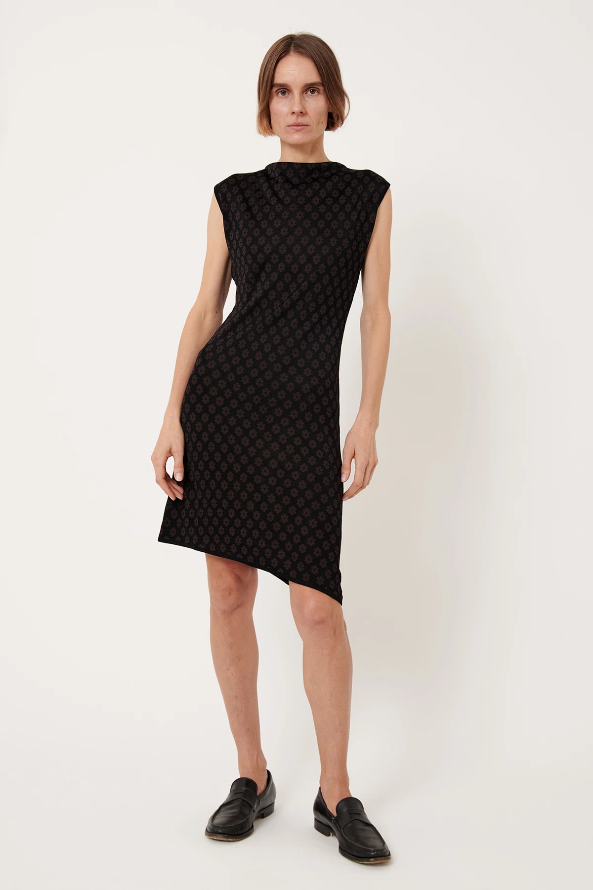 Salma Knitted Dress Moca and Nero