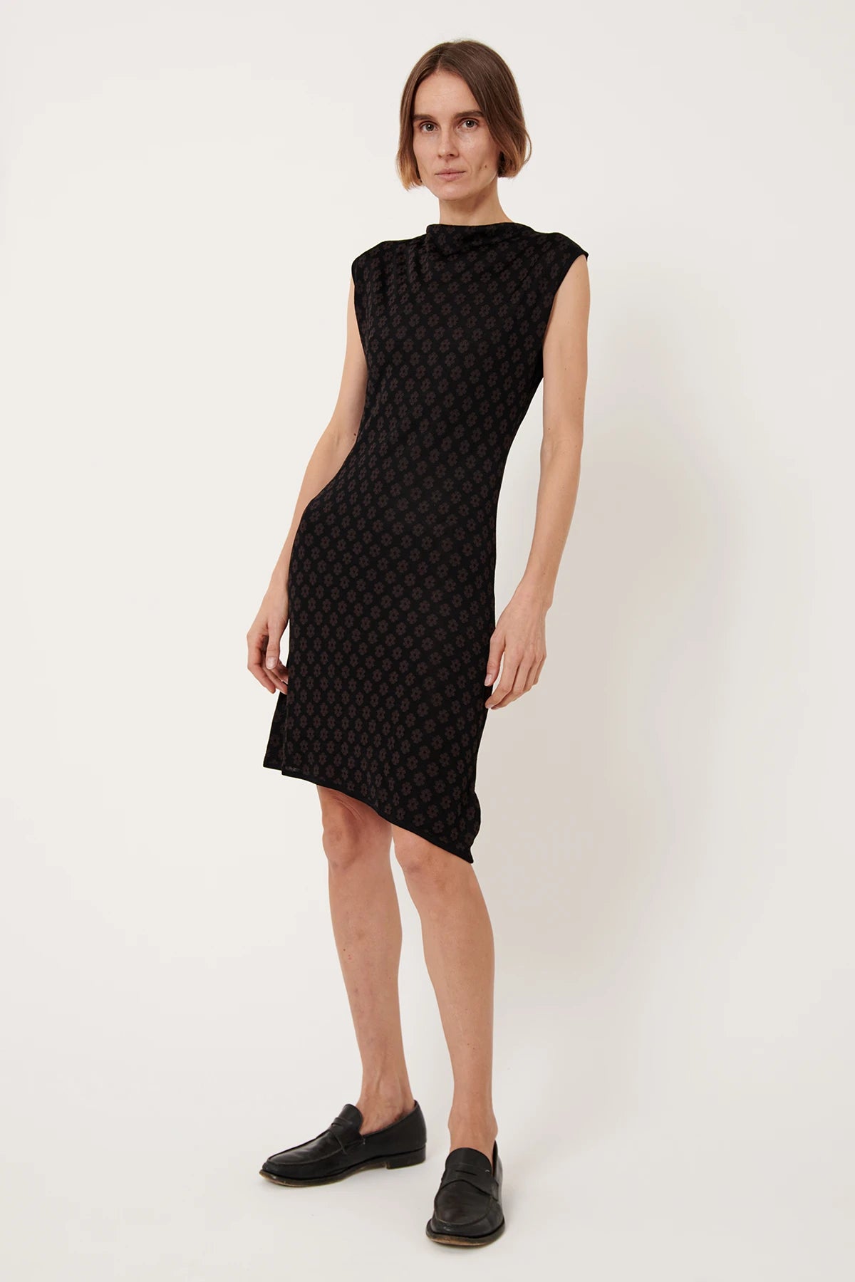 Salma Knitted Dress Moca and Nero