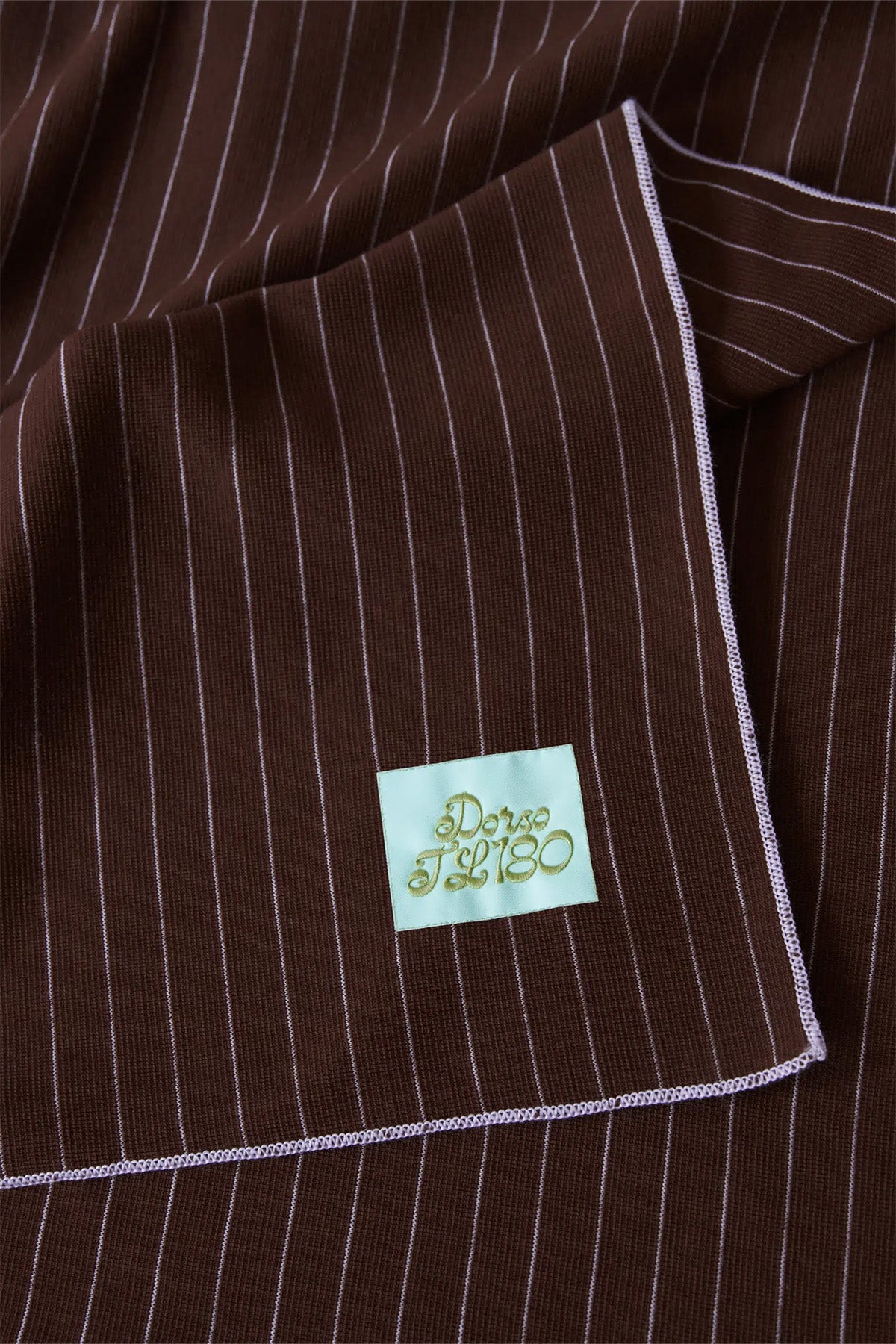 Gessato Blanket Rich Chocolate and Lavender Stripes