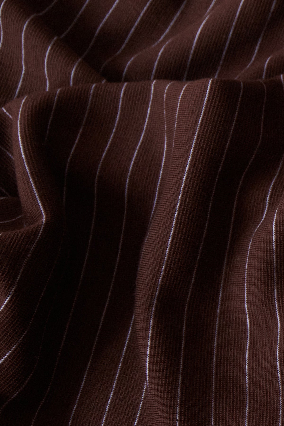 Gessato Blanket Rich Chocolate and Lavender Stripes