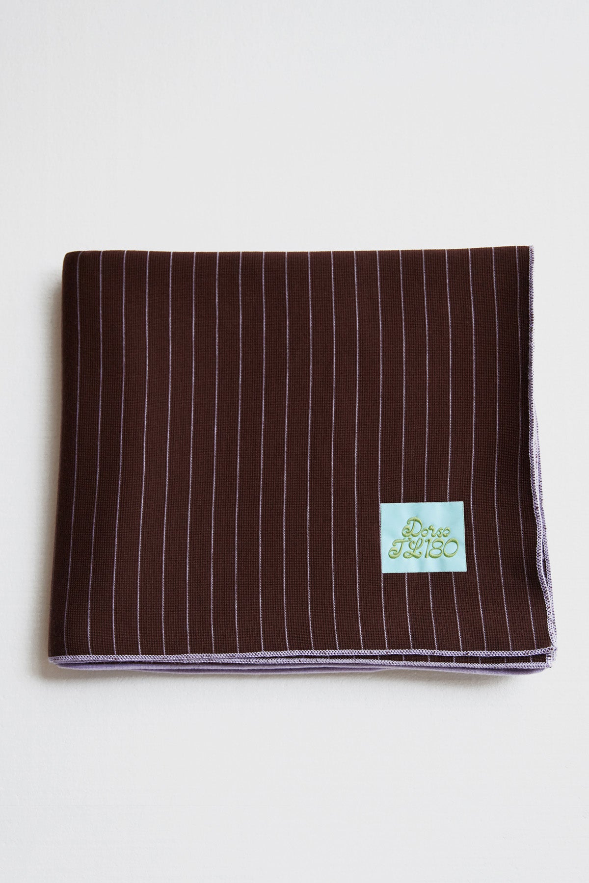 Gessato Blanket Rich Chocolate and Lavender Stripes