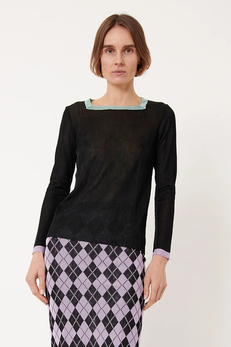 Tina Knitted Top Nero