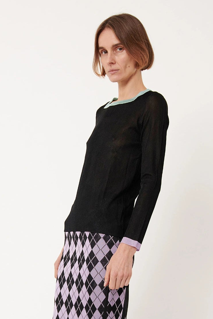 Tina Knitted Top Nero