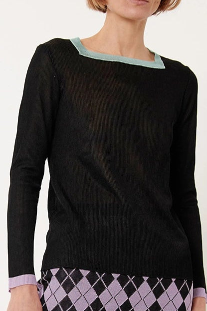 Tina Knitted Top Nero