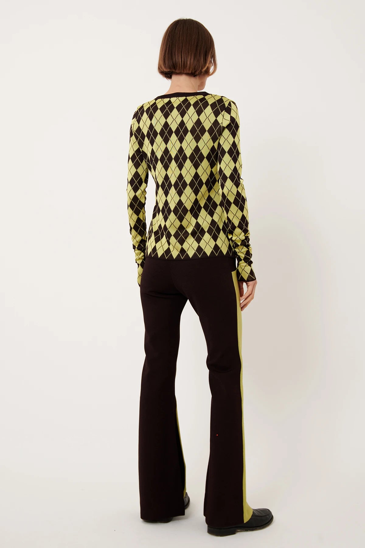 Tullio Knitted Pants Lime and Moca