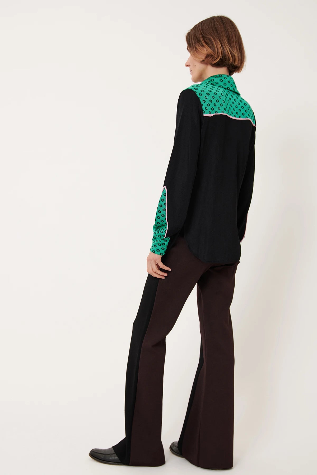 Tullio Knitted Pants Nero and Moca