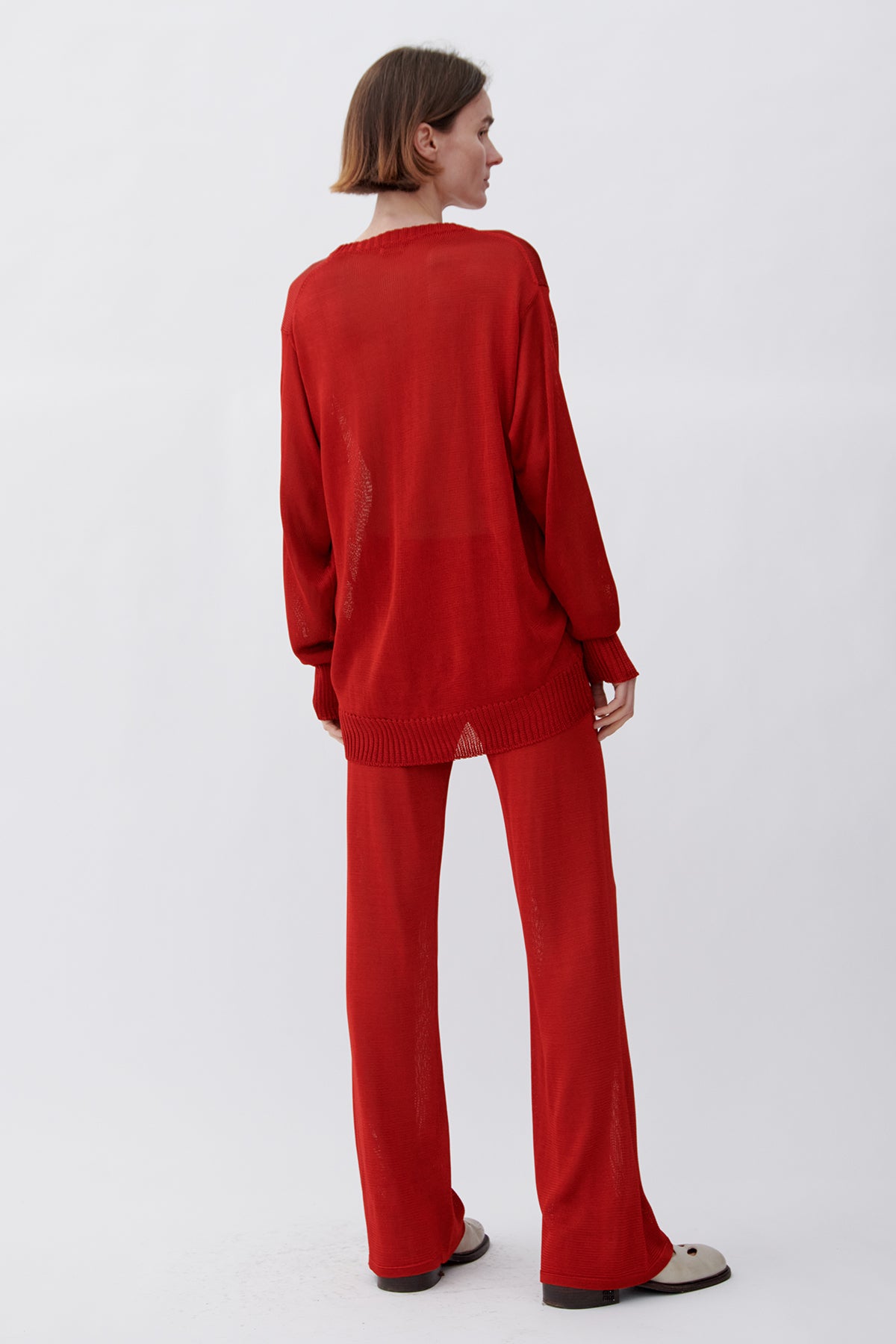 Bella Knitted Pants Rosso