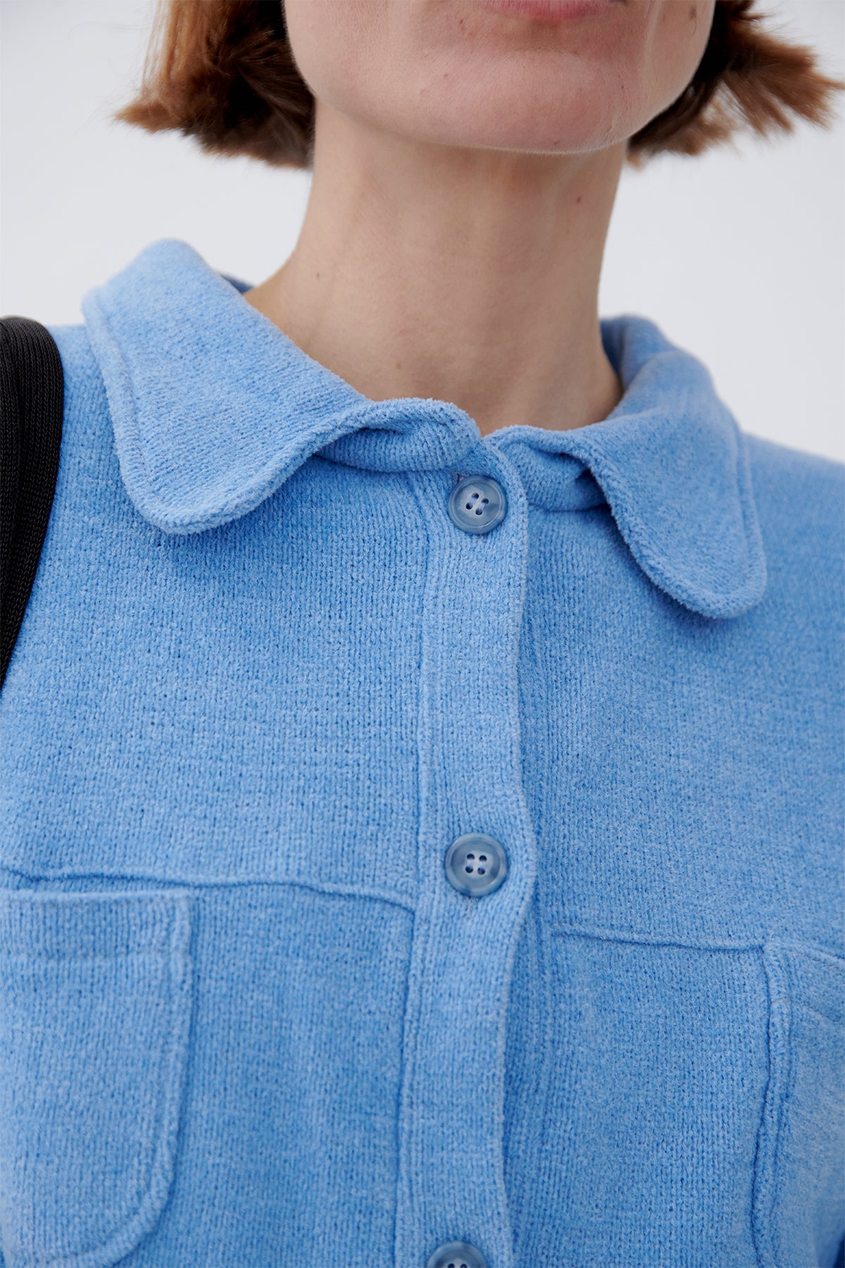 Dylan Knitted Jacket Azzurro