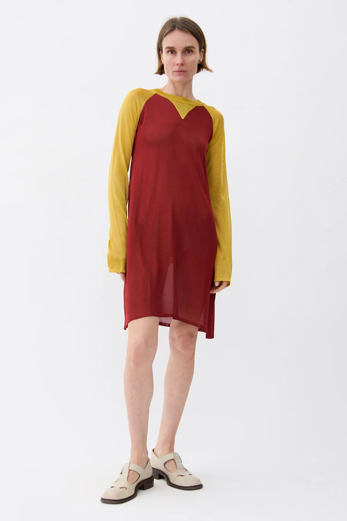 Jade Knited dress Ruggine and Senape